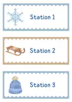 Vorschau - Stationenlernen - Stationskarten Winter - Deckblatt
