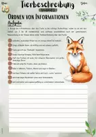 Vorschau - Unterrichtsreihen - Tierbeschreibungen: Tiere beschreiben und zuordnen (5. / 6. / 7. Klasse | Deutsch | Sachunterricht | Naturwissenschaften | Kreativaufgaben) - Seite 1