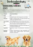 Vorschau - Unterrichtsreihen - Tierbeschreibungen: Steckbrief und Suchmeldung schreiben (5. / 6. / 7. Klasse | Deutsch | Sachunterricht | Naturwissenschaften | Kreativaufgaben) - Seite 3