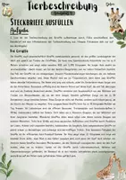 Vorschau - Unterrichtsreihen - Tierbeschreibungen: Giraffe, Steckbrief vervollständigen (5. / 6. / 7. Klasse | Deutsch | Sachunterricht | Naturwissenschaften | Kreativaufgaben) - Seite 1