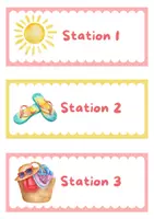 Vorschau - Stationenlernen - Stationskarten Sommer - Deckblatt