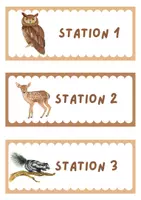 Vorschau - Stationenlernen - Stationskarten Waldtiere - Deckblatt