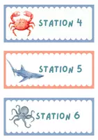 Vorschau - Stationenlernen - Stationskarten Wassertiere - Seite 1