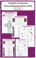 Vorschau - Arbeitsblätter - English Grammar-The possessive form with 's and s' - Deckblatt