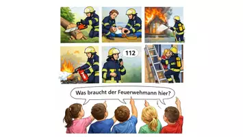 Vorschau - Mal- und Bastelvorlagen - Materialpaket Feuerwehr - Seite 1