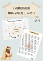 Vorschau - Unterrichtsreihen - Unterrichtsreihe Abrahamitische Religionen (Christentum, Judentum und Islam) - Deckblatt