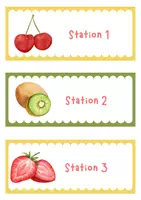 Vorschau - Stationenlernen - Stationskarten Obst - Deckblatt