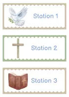 Vorschau - Stationenlernen - Stationskarten Christentum - Deckblatt