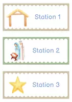 Vorschau - Stationenlernen - Stationskarten Weihnachtsgeschichte - Deckblatt