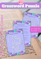 Vorschau - Unterrichtsreihen - Kreuzworträtsel LESEN & LITERATUR Crossword Puzzle - Deckblatt