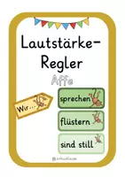 Vorschau - Präsentationen/Tafelbilder - Lautstärkeregler zur Visualisierung der Lautstärke: Version Affe - Deckblatt
