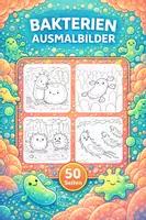 Vorschau - Mal- und Bastelvorlagen - Bakterien Ausmalbilder (50 Malvorlagen) - Deckblatt