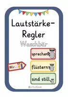 Vorschau - Poster - Lautstärkeregler zur Visualisierung der Lautstärke: Version Waschbär - Deckblatt