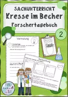Vorschau - Arbeitsblätter - Forschertagebuch Kresse Pflanzenwachstum - Deckblatt