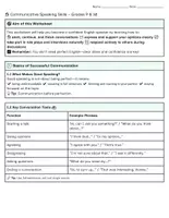 Vorschau - Arbeitsblätter - Englischunterricht: Communicative Speaking Skills – Grades 9 & 10 - Sprechen verbessern ganz einfach :-) - Seite 1