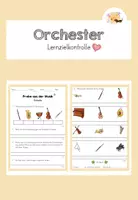 Vorschau - Arbeitsblätter - Lernzielkontrolle / Probe: Orchester - Deckblatt