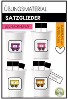 Vorschau - Arbeitsblätter - Satzglieder bestimmen - Artergänzungen - Übungsmaterial - Becherstreifen - Deckblatt