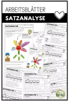 Vorschau - Arbeitsblätter - Satzanalyse – Satzglieder bestimmen | Arbeitsblätter für die 4. Klasse - Deckblatt