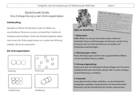 Vorschau - Arbeitsblätter - AB Collage Übung Ordnungsprinzipien - Deckblatt