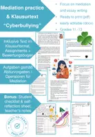 Vorschau - Arbeitsblätter - Mediation practice & Klausurtext: "Cyberbullying", Englisch Oberstufe - Deckblatt