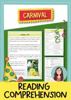 Vorschau - Arbeitsblätter - Carnival Time – Leseverstehen und Grammatikübung (Englisch) - Deckblatt