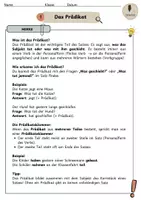 Vorschau - Arbeitsblätter - Das Prädikat (einteiliger und zweiteiliger Prädikate) - Seite 1