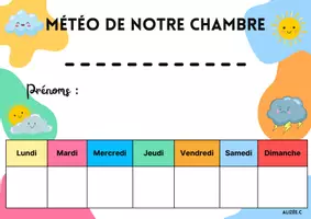 Aperçu - Apprentissages en autonomie - Météo des chambres - Page 1
