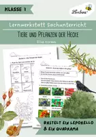 Vorschau - Arbeitsblätter - Tiere und Pflanzen der Hecke - Lernwerkstatt - Deckblatt