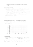 Vorschau - Arbeitsblätter - Lineare Funktionen - Steigung und Propotionalität. Übungen - Seite 1