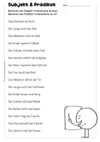 Vorschau - Arbeitsblätter - Satzglieder – Subjekt & Prädikat | Arbeitsblätter, Übungen & Lösungen | Freebie - Seite 3