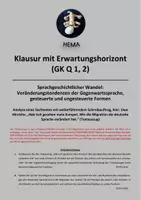 Vorschau - Unterrichtsreihen - Sprachwandel: Hinrichs: "Hab isch gesehen ..." - Klausur - Deckblatt
