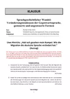Vorschau - Unterrichtsreihen - Sprachwandel: Hinrichs: "Hab isch gesehen ..." - Klausur - Seite 2