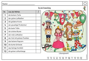Vorschau - Arbeitsblätter - Lesespur - Fasching und Karneval (Klasse 1-4) - Seite 2