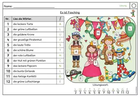 Vorschau - Arbeitsblätter - Lesespur - Fasching und Karneval (Klasse 1-4) - Seite 3