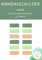 Vorschau - Anderer Materialtyp - Kleine Namensschilder grün editierbar - Organisation Klassenzimmer, Garderobe - Deckblatt