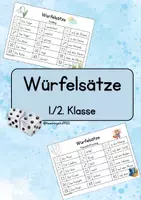 Vorschau - Arbeitsblätter - Würfelsätze - Sätze schreiben trainieren - Deckblatt