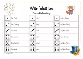 Vorschau - Arbeitsblätter - Würfelsätze - Sätze schreiben trainieren - Seite 2