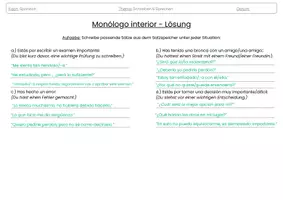 Vorschau - Arbeitsblätter - Monólogo - Frases - Sätze 4 Situationen + Lsg - Seite 1