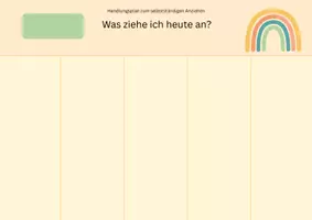 Vorschau - Fördermaterial/Inklusion - Handlungsplanung Morgenroutine und Anziehplan - Seite 1