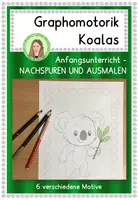 Vorschau - Arbeitsblätter - Graphomotorik Klassentier Koala - Koalaklasse - Deckblatt