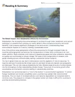 Vorschau - Unterrichtsreihen - Englischunterricht: How Globalization Affects Our Environment - Introduction/ Einführung - Seite 1