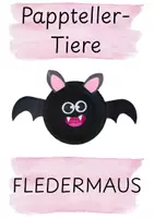 Vorschau - Mal- und Bastelvorlagen - Kunst-Idee: Pappteller Fledermaus - Deckblatt