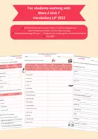 Vorschau - Stundenentwürfe - Arbeitsblätter zu More 2 Unit 7 Vocabulary - Deckblatt
