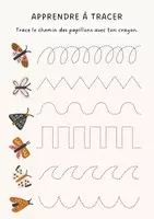 Aperçu - Feuilles d'exercices - Motricité Apprendre à Tracer Fiche d'Activité Document A4 Beige Simple Illustré - Page de couverture