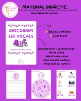 Vista previa - Hojas de trabajo - Descobrim les vocals💜✨🔠 - Portada