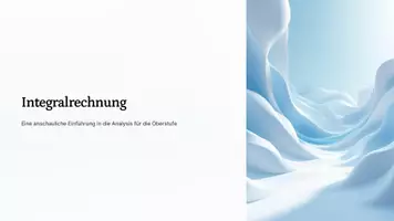 Vorschau - Unterrichtsreihen - Integralrechnung – Flächen verstehen, Integrale sicher anwenden | Präsentation - Deckblatt