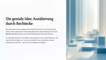 Vorschau - Unterrichtsreihen - Integralrechnung – Flächen verstehen, Integrale sicher anwenden | Präsentation - Seite 3
