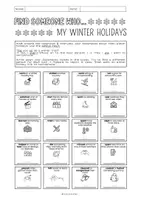 Vorschau - Arbeitsblätter - FIND SOMEONE WHO (SIMPLE PAST) - Winter Holidays - Deckblatt