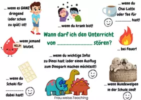 Vorschau - Poster - Aushang - Wann darf ich den Unterricht stören? (lustig) - Seite 1