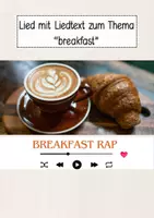 Vorschau - Audio-Dateien - Lied mit Liedtext zum Thema breakfast - Deckblatt
